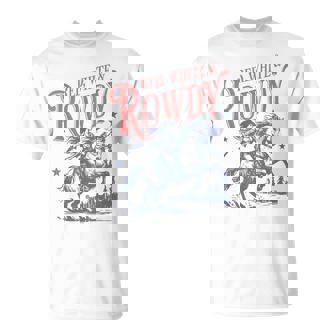 Red White And Rowdy Western Cowgirl 4Th Of July T-Shirt | Mazezy