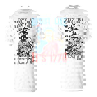 Resist Like It's 1776 No Kings Liberty Statue 4Th Of July T-Shirt - Monsterry