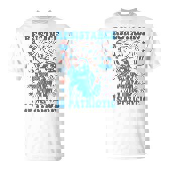 Resistance Is Patriotic Statue Of Liberty 4Th Of July Resist T-Shirt | Mazezy