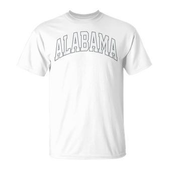 Retro Alabama Alabama Classic Red Grey T-Shirt - Thegiftio UK