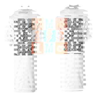 Retro Checkered Howdy Mama Western Cowgirl T-Shirt - Monsterry