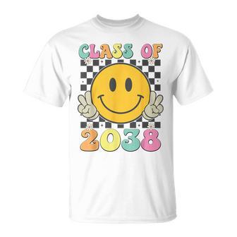 Retro Class Of 2038 Grow With Me Back To School Kindergarten T-Shirt - Thegiftio UK