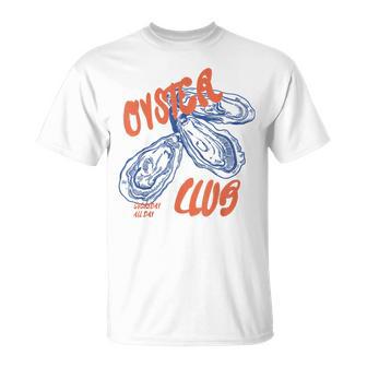 Retro Oyster Club Seafood Lovers Enthusiasts Saying T-Shirt - Thegiftio UK