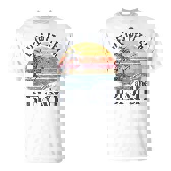 Retro Life Is Better At The Beach Vintage Summer Beach T-Shirt - Thegiftio
