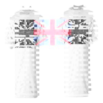 Retro Union Jack Vintage British Flag Great Britain Uk T-Shirt | Mazezy