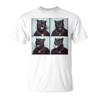 Retro Zoo Animal Portrait Panther Lovers T-Shirt - Thegiftio