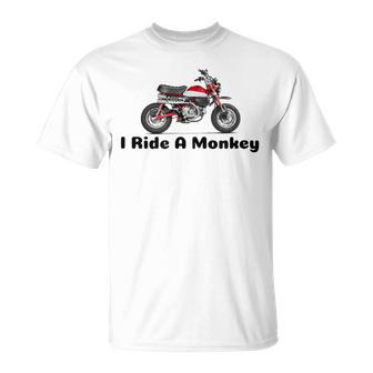 I Ride A Monkey オートバイミニバイクまたはピットバイク Tシャツ - Kawaiitshirt