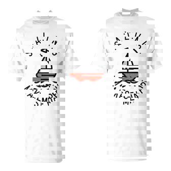 Sailing Makes Me Happy レッド ヨット Tシャツ - Kawaiitshirt