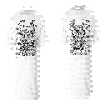 Samurái Máscara De Hannya Oni Japón Anime Camiseta unisex - Regaloses