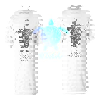 Save The Hawaiiea Turtles ハワイアンブルー トライバルタートルホヌ Tシャツ - Kawaiitshirt