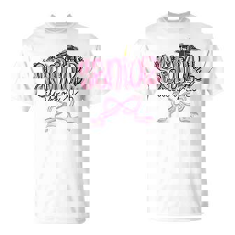 Senior Class Of 2026 Coquette Pink Bow Graduation 2026 T-Shirt - Thegiftio UK
