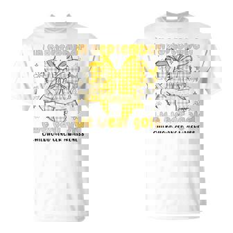 In September We Wear Gold Bow Childhood Cancer Awareness T-Shirt | Mazezy