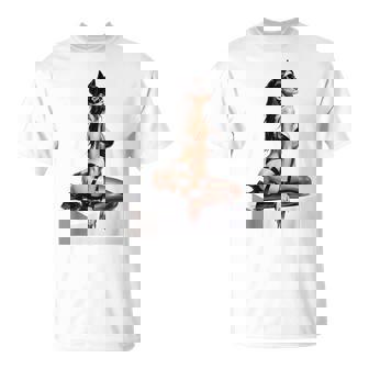 Sexy Girl グラフィックtシャツ セクシー「バッドキティ」ピンナップガール カットアウト。 Tシャツ - Kawaiitshirt