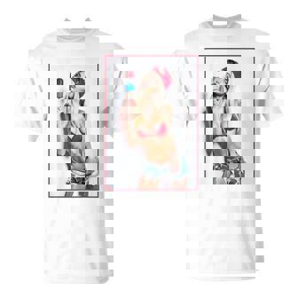 Sexy Girl グラフィックtシャツ セクシーアイスポップピンナップ 3 バックプリント Tシャツ - Kawaiitshirt