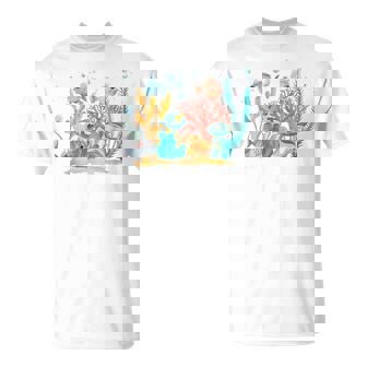 Sous-Marin Animaux Créatures Marines Corail Poissons T-Shirt - Cadeauxyz