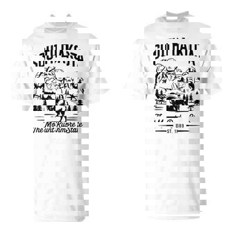 South Dakota The Mount Rushmore State Est 1889 T-Shirt | Mazezy