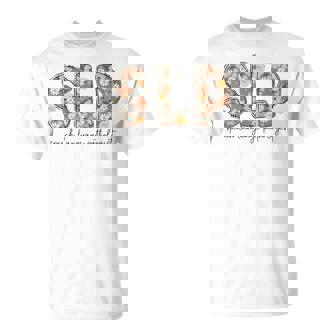 Speech Therapy Retro Flower Speech Language Pathologist Slp T-Shirt - Monsterry