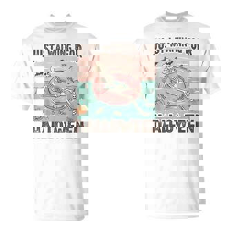 Spooky Summer Skeleton Just Waiting For Halloween T-Shirt | Mazezy