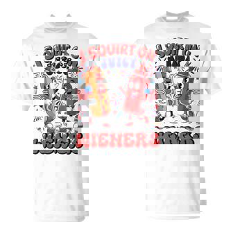 I Squirt On Juicy Wiener Adult Humor 4Th Of July T-Shirt - Thegiftio UK