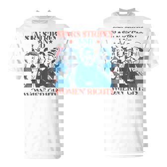 Stars Stripes & Equal Rights 4Th Of July Retro Groovy Women T-Shirt - Thegiftio