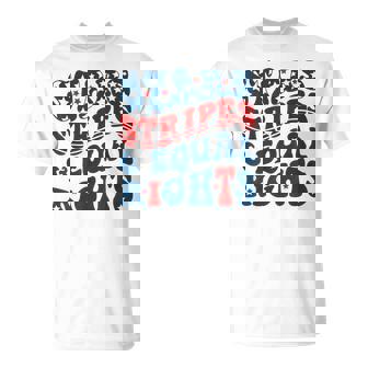 Stars Stripes And Equal Rights Retro 4Th Of July Feminist T-Shirt | Mazezy