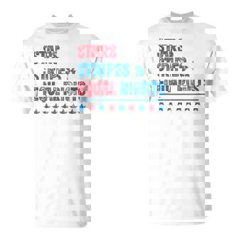 Stars Stripes And Equal Rights Retro 4Th Of July Liberal T-Shirt - Monsterry