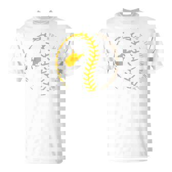 State Of West Virginia Baseball Wv Pride Baseball Threads T-Shirt | Mazezy