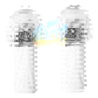 Stonehenge イギリス土産 ストーンヘンジ。 長袖tシャツ Tシャツ - Kawaiitshirt