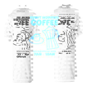 Sunny Morning Coffee Xundayun Delicious Coffee バックプリント Tシャツ - Kawaiitshirt