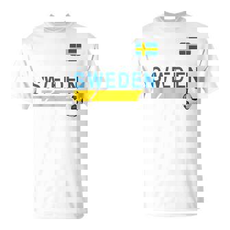 Sweden Football Sverige Supporter Équipe De Suède T-Shirt - Cadeauxyz