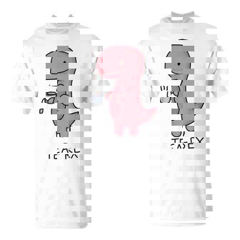 Tea Rex ユーモラスパン。 Tシャツ - Kawaiitshirt