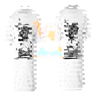 Teckel ロックミュージック 男性 子供 女性 ソーセージ 犬 ダックスフンド Tシャツ - Kawaiitshirt