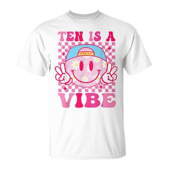 Ten Is A Vibe Birthday 10 Year Old Girls 10Th Birthday T-Shirt - Thegiftio UK