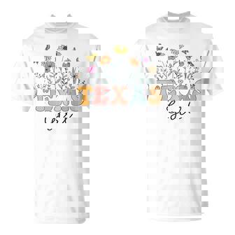 Texas Girl Wildflower Groovy Texas Lover T-Shirt - Thegiftio