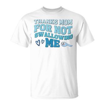 Thank Mom For Notwallow Me 娘 息子 母の日 Tシャツ - Kawaiitshirt