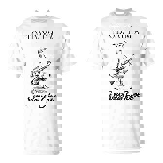 Today I'm A Serious Goose Lovers Goose With Gun On Back T-Shirt | Mazezy
