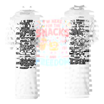 Toddler Im Here For Snacks Freedom Hotdog 4Th July Boy T-Shirt - Monsterry