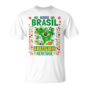Traje De Bandera De Brasil Ideal Para Niños Bandera De Brasil Y Brasil Camiseta unisex - Regaloses