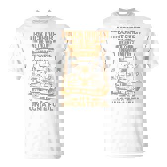 Truck Drivers Fun Truckers トラッキング スカル バックサイド 長袖tシャツ Tシャツ - Kawaiitshirt