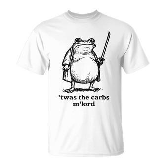 Twas The Carbs M Lord Medieval Frog Lover Women T-Shirt - Thegiftio UK