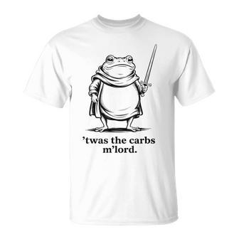 Twas The Carbs M'lord Frog T-Shirt - Thegiftio UK