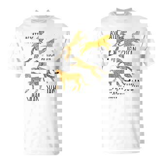 Type Of Cheetahs Breeds Collection、チータープリント、ビッグキャット Tシャツ - Kawaiitshirt