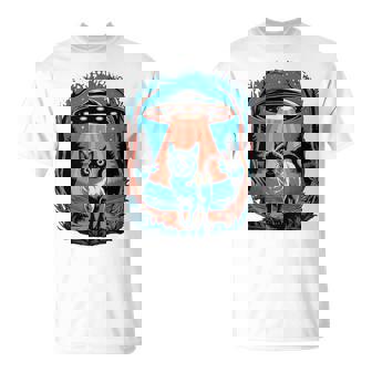 Ufo 猫誘拐 星空の下で Tシャツ - Kawaiitshirt