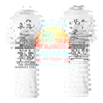 Vacay Squad 2025 Summer Vacation Family Friends Trip Palm T-Shirt - Monsterry
