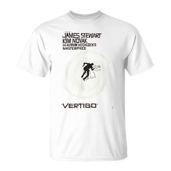 Vertigo ヴィンテージ映画ポスター ノワールスリラー アクロフォビア フィルム Tシャツ - Kawaiitshirt