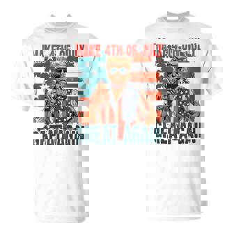 Vintage Make 4Th Of July Great Again Trump Hotdog T-Shirt - Monsterry