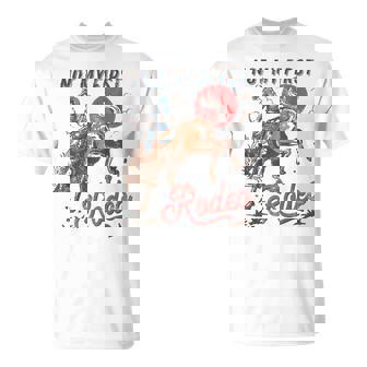 Vintage Bronc Riding Cowboy Rodeo Not My First Rodeo T-Shirt - Thegiftio