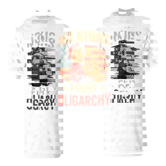 Vintage No Kings Fight Oligarchy Patriotic 4Th Of July Girl T-Shirt - Monsterry