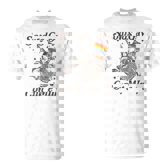 Vintage Sounds Gay Count Me In Racoon Lgbt Lgbtq Pride Month T-Shirt - Monsterry