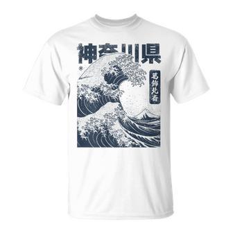 Vintage Ukiyo-E Hokusai Kanagawa Japanese Great Wave T-Shirt - Thegiftio UK